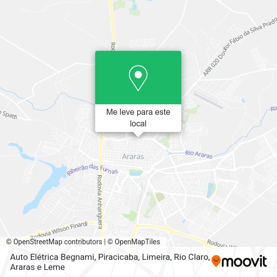 Auto Elétrica Begnami mapa
