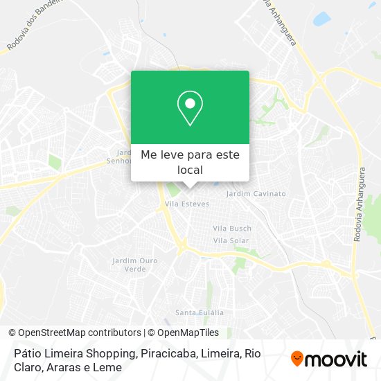 Pátio Limeira Shopping mapa