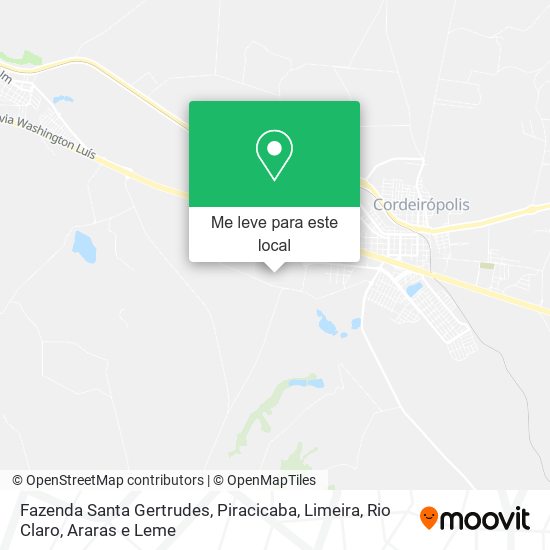 Fazenda Santa Gertrudes mapa