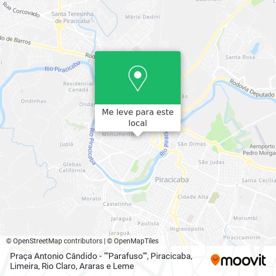 Praça Antonio Cândido - ""Parafuso"" mapa