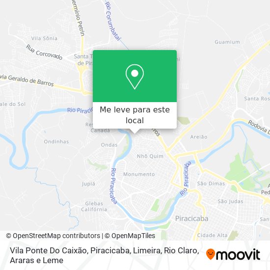 Vila Ponte Do Caixão mapa
