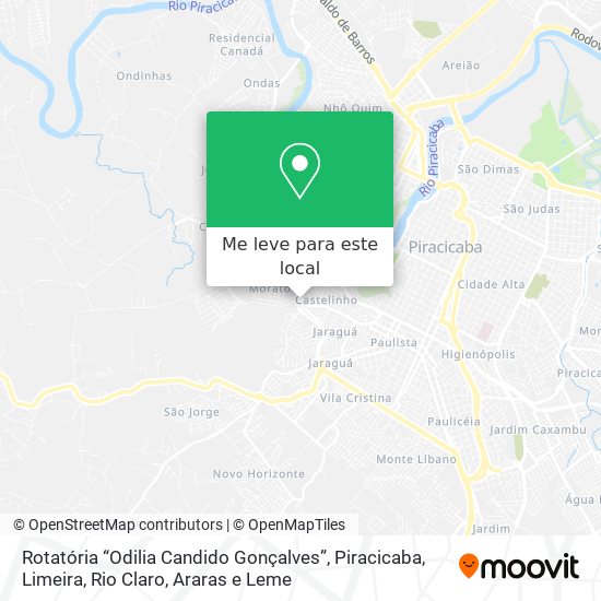 Rotatória “Odilia Candido Gonçalves” mapa