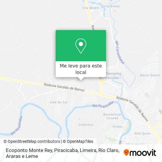 Ecoponto Monte Rey mapa