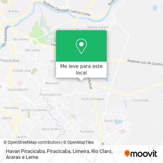 Havan Piracicaba mapa