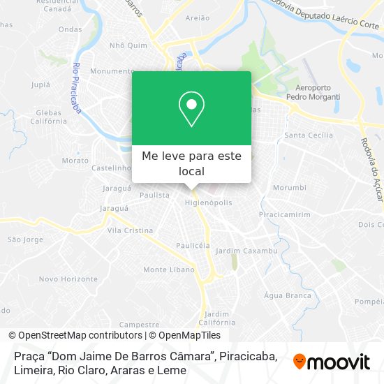 Praça “Dom Jaime De Barros Câmara” mapa