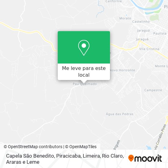 Capela São Benedito mapa