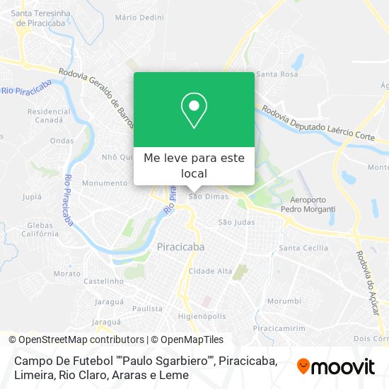 Campo De Futebol ""Paulo Sgarbiero"" mapa