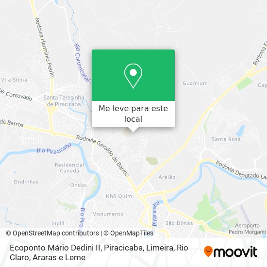Ecoponto Mário Dedini II mapa