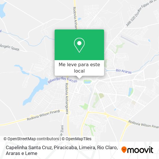 Capelinha Santa Cruz mapa