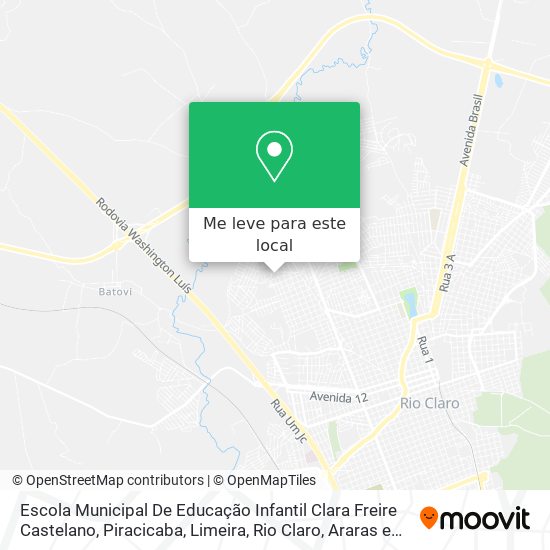Escola Municipal De Educação Infantil Clara Freire Castelano mapa