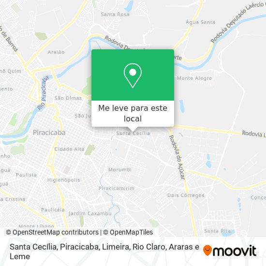 Santa Cecília mapa