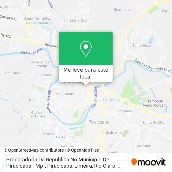 Procuradoria Da República No Município De Piracicaba - Mpf mapa