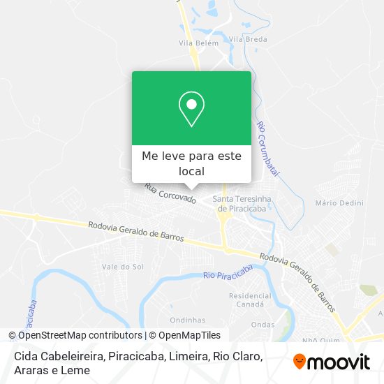 Cida Cabeleireira mapa