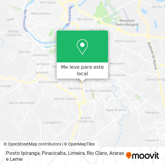 Posto Ipiranga mapa