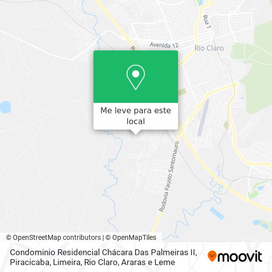Condominio Residencial Chácara Das Palmeiras II mapa