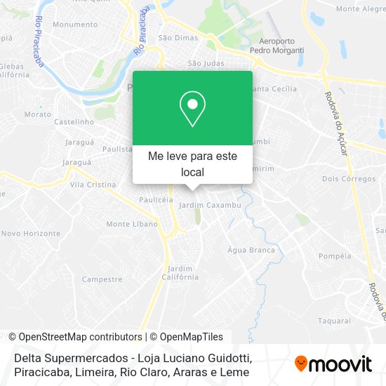 Delta Supermercados - Loja Luciano Guidotti mapa