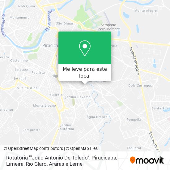 Rotatória ""João Antonio De Toledo” mapa