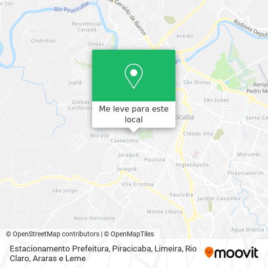 Estacionamento Prefeitura mapa
