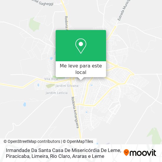 Irmandade Da Santa Casa De Misericórdia De Leme mapa