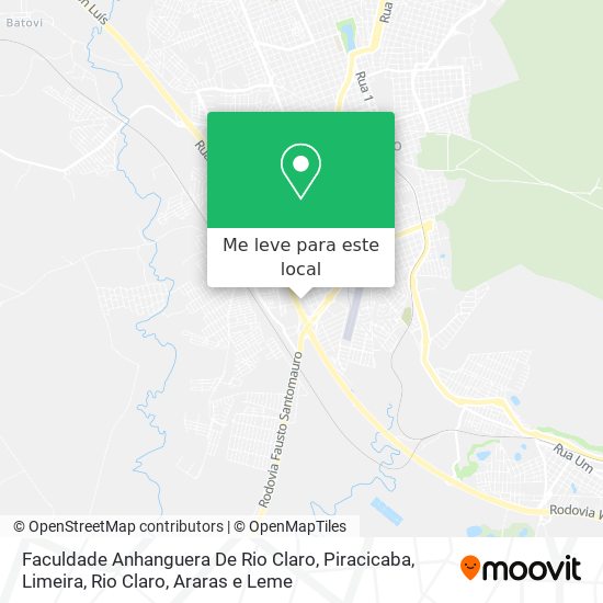 Faculdade Anhanguera De Rio Claro mapa
