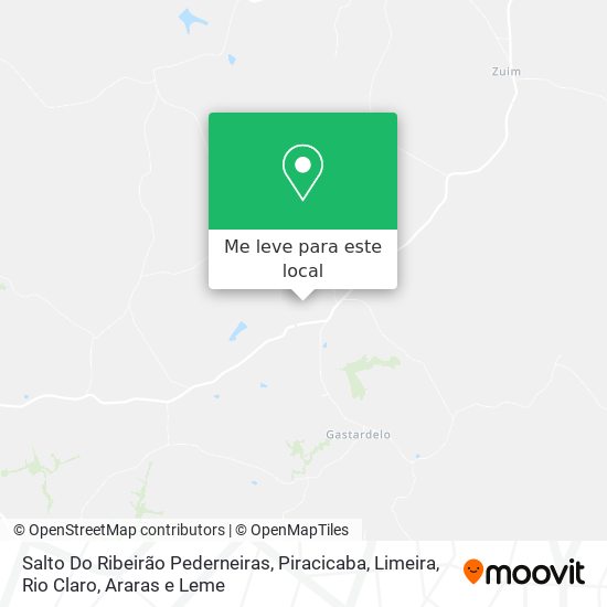 Salto Do Ribeirão Pederneiras mapa