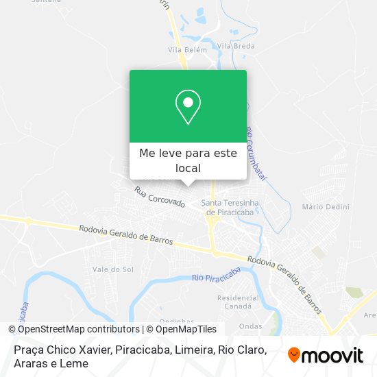 Praça Chico Xavier mapa