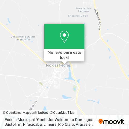 Escola Municipal “Contador Waldomiro Domingos Justolim” mapa