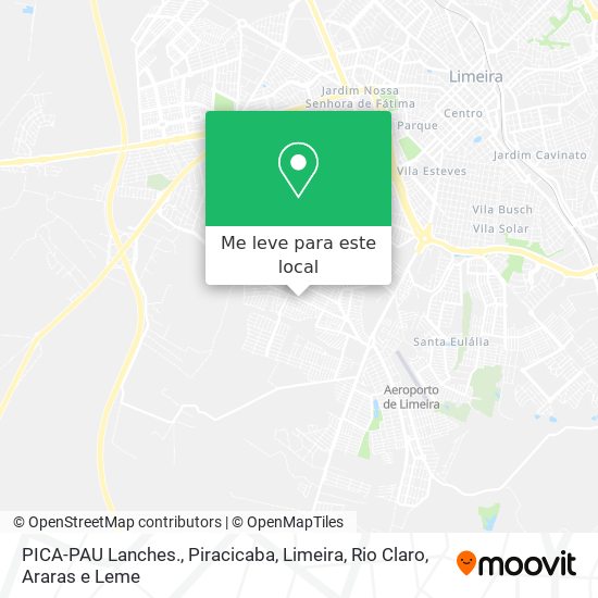 PICA-PAU Lanches. mapa