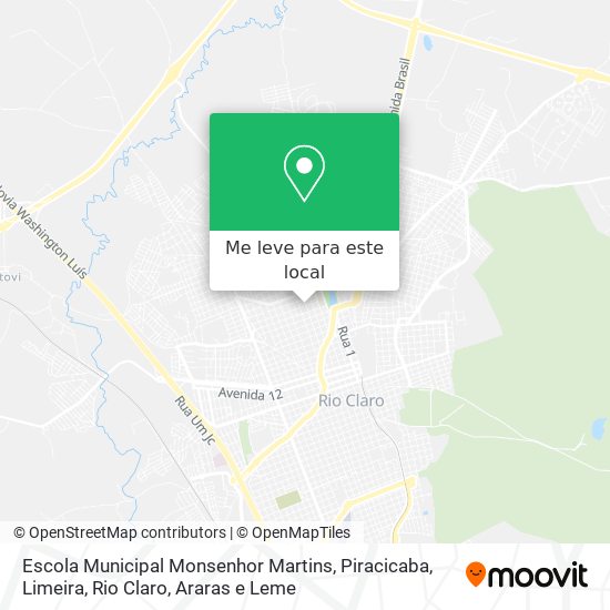 Escola Municipal Monsenhor Martins mapa