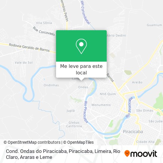 Cond. Ondas do Piracicaba mapa