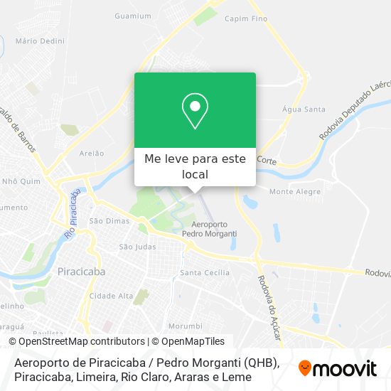 Aeroporto de Piracicaba / Pedro Morganti (QHB) mapa