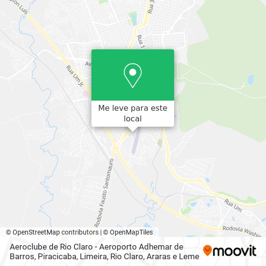 Aeroclube de Rio Claro - Aeroporto Adhemar de Barros mapa