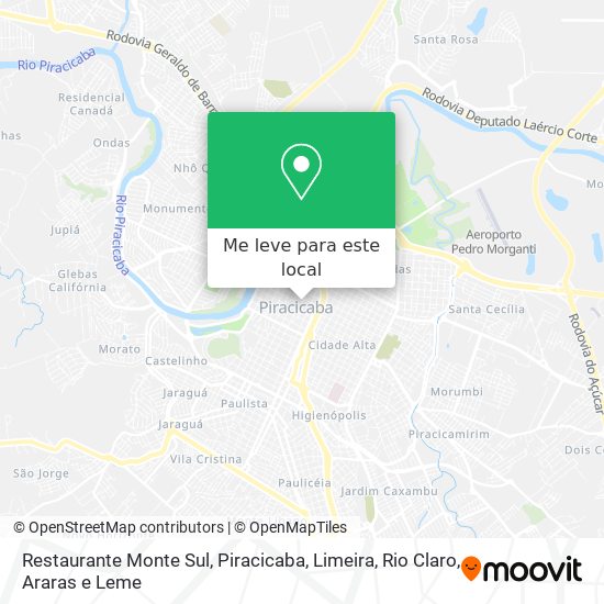 Restaurante Monte Sul mapa