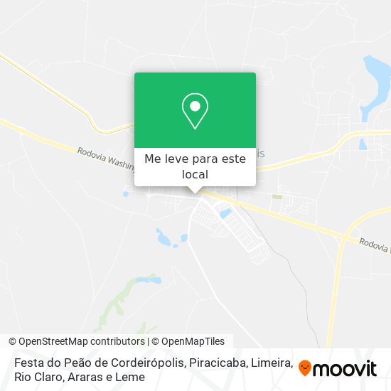 Festa do Peão de Cordeirópolis mapa