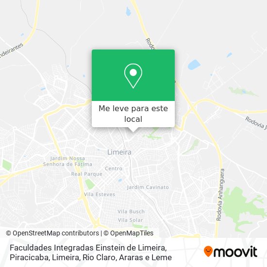 Faculdades Integradas Einstein de Limeira mapa