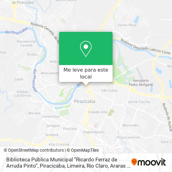 Biblioteca Pública Municipal “Ricardo Ferraz de Arruda Pinto” mapa