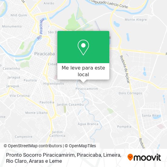 Pronto Socorro Piracicamirim mapa