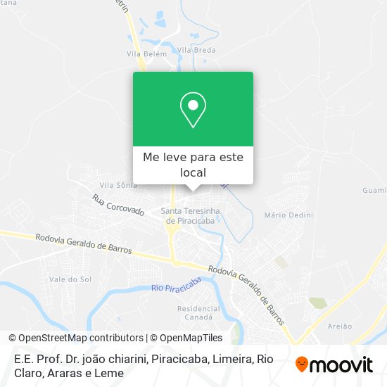 E.E. Prof. Dr. joão chiarini mapa