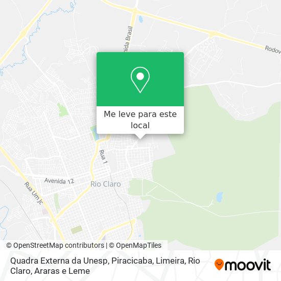 Quadra Externa da Unesp mapa