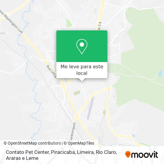 Contato Pet Center mapa