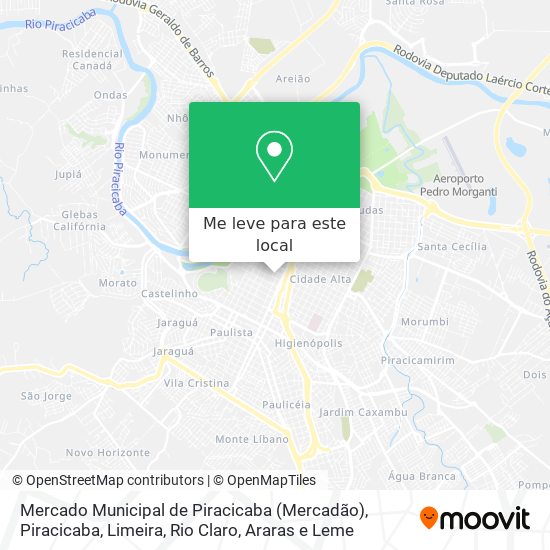 Mercado Municipal de Piracicaba (Mercadão) mapa