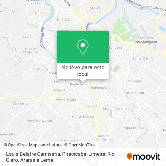 Louis Belafre Camisaria mapa