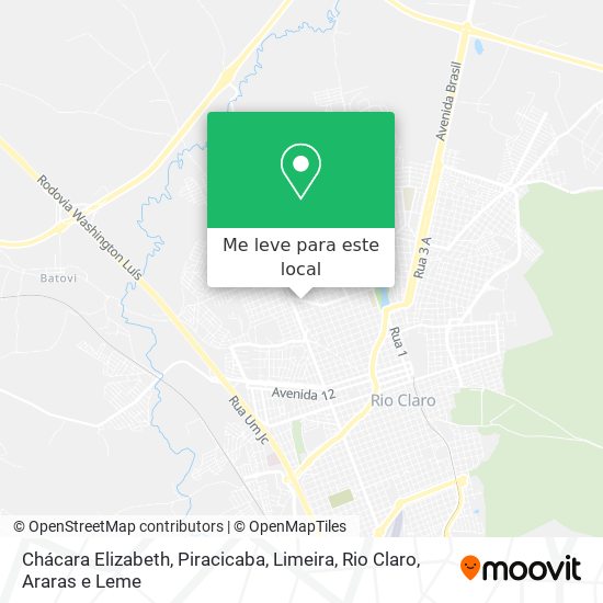 Chácara Elizabeth mapa