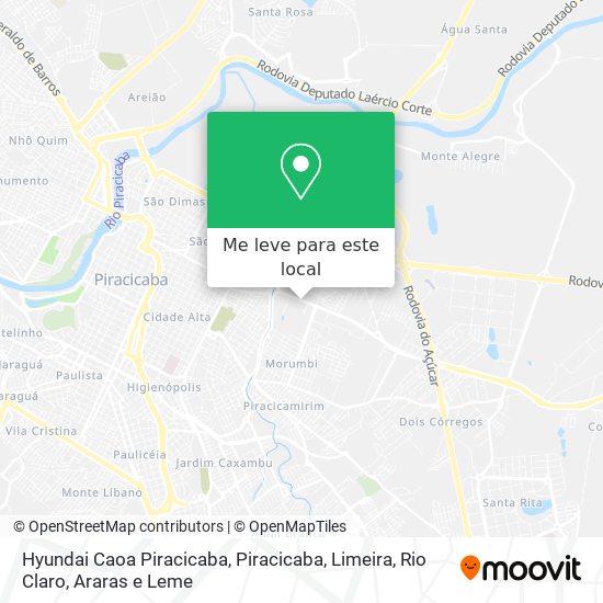 Hyundai Caoa Piracicaba mapa