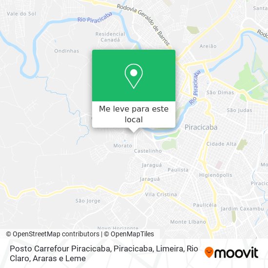 Posto Carrefour Piracicaba mapa