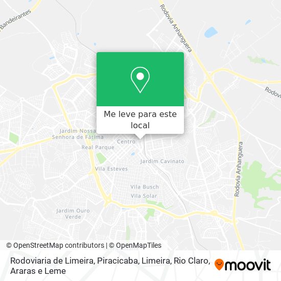 Rodoviaria de Limeira mapa