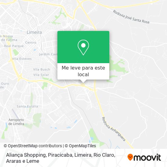 Aliança Shopping mapa