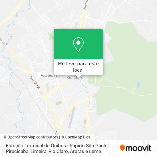 Estação Terminal de Ônibus - Rápido São Paulo mapa