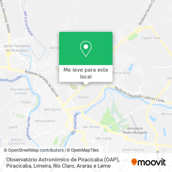 Observatório Astronômico de Piracicaba (OAP) mapa