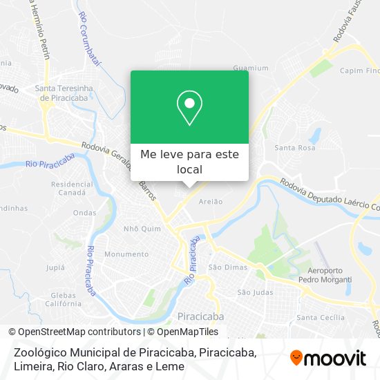 Zoológico Municipal de Piracicaba mapa